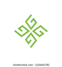 letter g plus medical concept logo