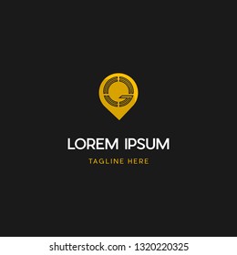 Letter G Point Location Creative Vector Logo Design