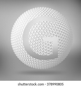 The letter G. Polygonal letter. Abstract Creative concept vector background. Vector Illustration eps 10 for your design