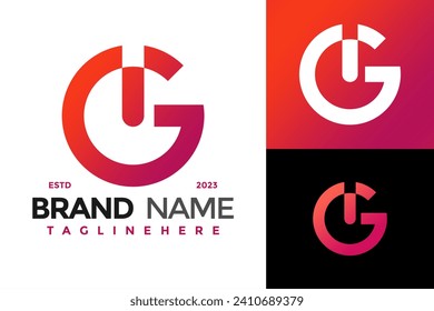 Letter G Power Logo design vector symbol icon illustration