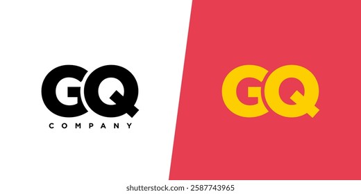 Letter G and Q, GQ logo design template. Minimal monogram initial based logotype.