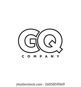 Letter G and Q, GQ logo design template. Minimal monogram initial based logotype.
