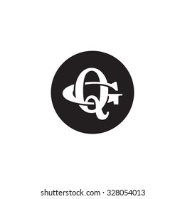 letter G and Q monogram circle logo