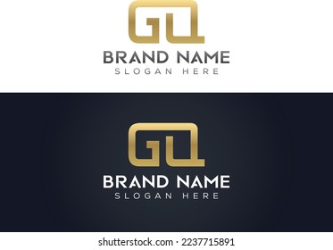Letter G Q Typography vector logo icon design