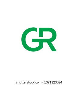 letter G R icon logo design concept