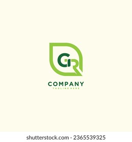 Letter g r logo design element vector with modern concept