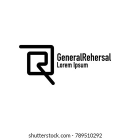 letter g and r monoline logo