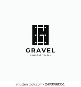 Letter G railroad logo vector icon illustration