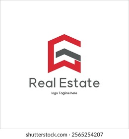 Letter G and real estate company logo design. Property management illustration logo