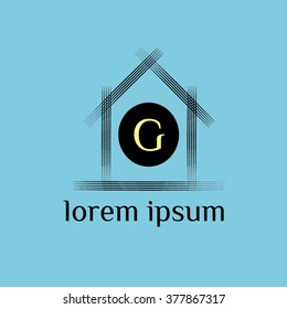 Letter G real estate vector logo (sign, symbol, icon ) template