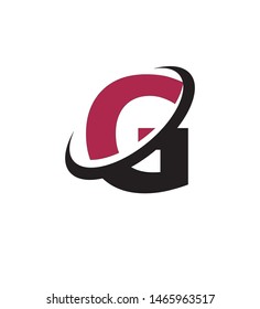 letter g in red and black