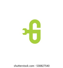 Letter G Repair Vector Logo Design Element