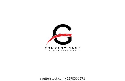 Letter G with road sing abstract vector logo design template. G letter mark icon design