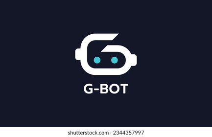 Letter G robot logo. Alphabet letters Initials logo G. Logo Design. Logo Technology. Vector illustration.