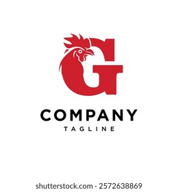 Letter G Rooster Logo Icon Vector