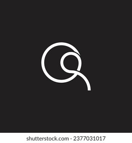 letter g round overlapping thread line logo vector 