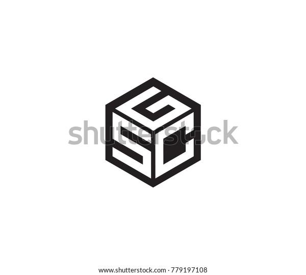 Letter G S C Logo Template Stock Vector Royalty Free