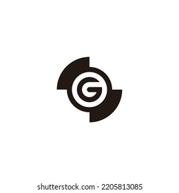 Letter G in S, circle geometric symbol simple logo vector