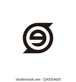 Letter g in S, circle geometric symbol simple logo vector