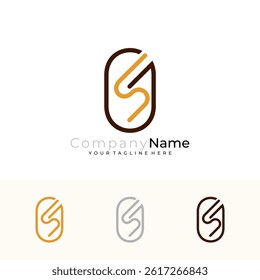 Letter G and S design combination, GS logo design