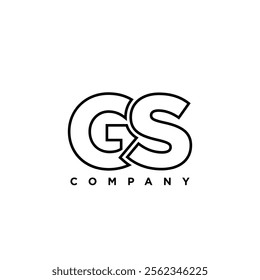 Letter G and S, GS logo design template. Minimal monogram initial based logotype.