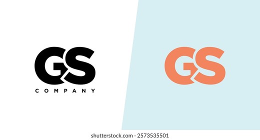 Letter G and S, GS logo design template. Minimal monogram initial based logotype.