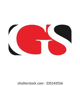 letter g and s logo template. icon on the vector.