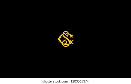 LETTER G AND S MONOGRAM LOGO FOR LOGO DESIGN OR ILLUSTRATION USE