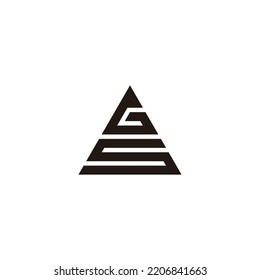 Geometrisches Symbol für Buchstaben G und S mit einfachem Logo, Vektorgrafik