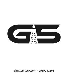 letter G and S vector logo.