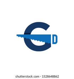 Letter G Saw Construction, Renovation and Repairs Logo Design