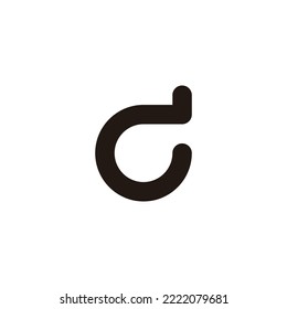 geometrisches Symbol mit Buchstaben G, einfaches Logo, Vektorgrafik