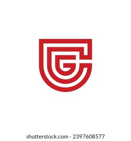 letter G shield guard logo design