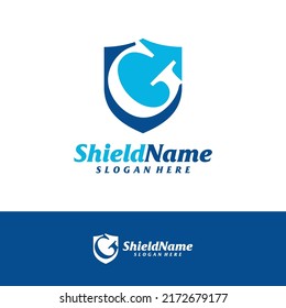 Plantilla de diseño del logotipo Escudo G de la letra. vector de concepto del logotipo inicial G. Símbolo de icono creativo
