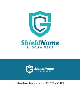 Letter G Shield Logo Design Template. Initial G logo concept vector. Creative Icon Symbol