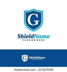 Letter G Shield Logo Design Template. Initial G logo concept vector. Creative Icon Symbol