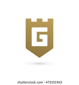 Letter G shield logo icon design template elements