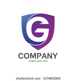 Letter G Shield Logo Vector