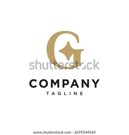 Letter G Shine Star Logo Icon Vector