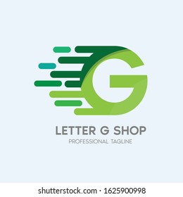 letter g shop vector logo design template