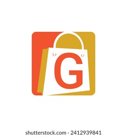 Letter G shopping bag logo vector. Simple and modern. Suitable for fashion, clothing or logo related businesses.