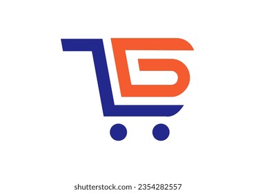 Letter G shopping cart Logo Template. Letter G Cart Logo. Icon Shopping Cart