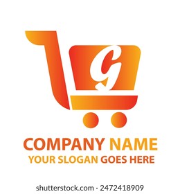 Letter G Shopping Cart Logo Icon Design. Online Shop Logo. App Shopping Logo