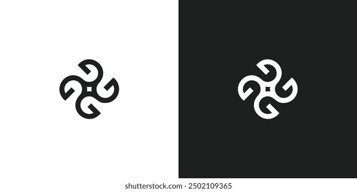 Buchstabe G Shuriken Logo-Design