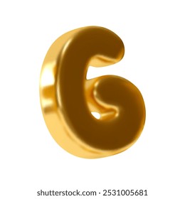 letter G. letter sign gold color. Realistic 3d design in metal style. Isolated on white background. vector illustration