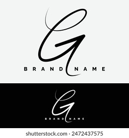 Letter G Signature Logo - Initial Alphabet for G - Handwritten G Logo