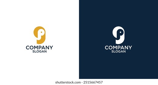 letter g simple abstract monogram logo vector design