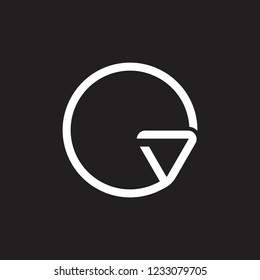 letter g simple arrow geometric logo 