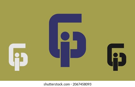 la letra g i es sencilla y elegante, con dos opciones de color. fondo de diseño plano abstracto vectorial fácil de editar icono de logotipo.