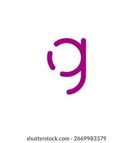 Buchstabe g einfach geometrisch niedlich Kleinbuchstaben Logo Vektor   